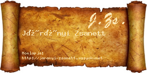 Járányi Zsanett névjegykártya