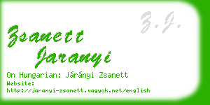 zsanett jaranyi business card