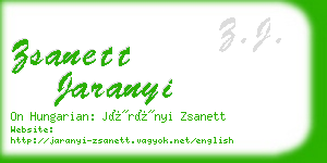 zsanett jaranyi business card